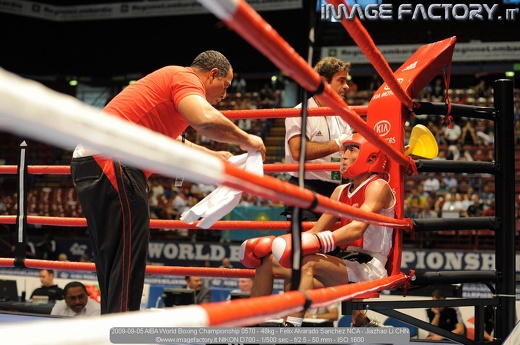 2009-09-05 AIBA World Boxing Championship 0570 - 48kg - Felix Alvarado Sanchez NCA - Jiazhao Li CHN